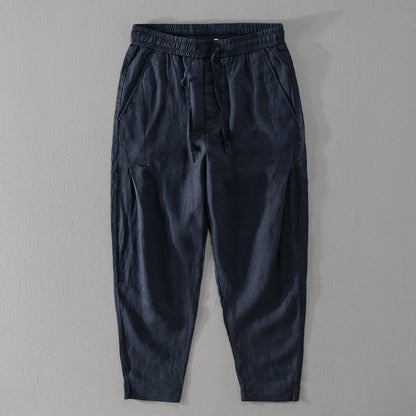 Heren Loose Fit Linnen Broek